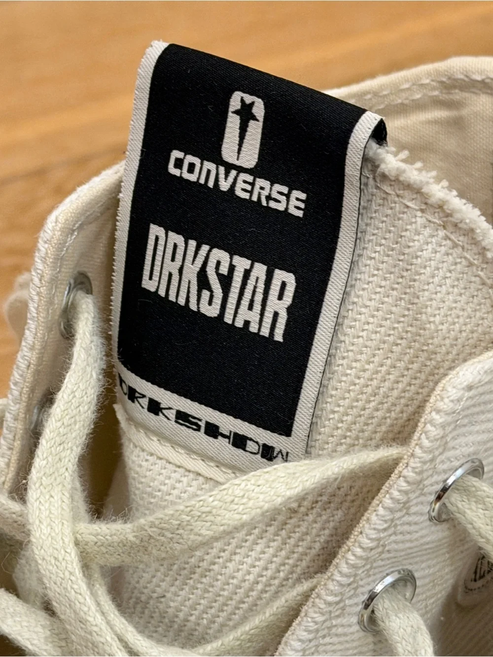 Converse x Rick Owens DRKSHDW DRKSTAR off-white high-top sneakers - Picture 6 of 8
